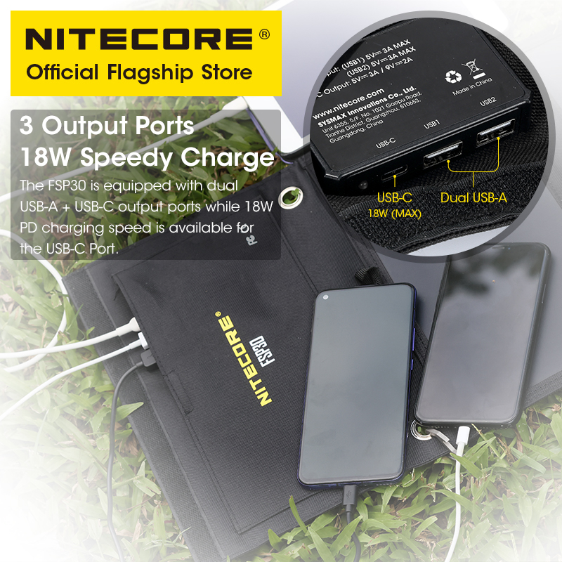 NITECORE FSP30 30W Portable So - Solar Emergency Charger のレビューと価格