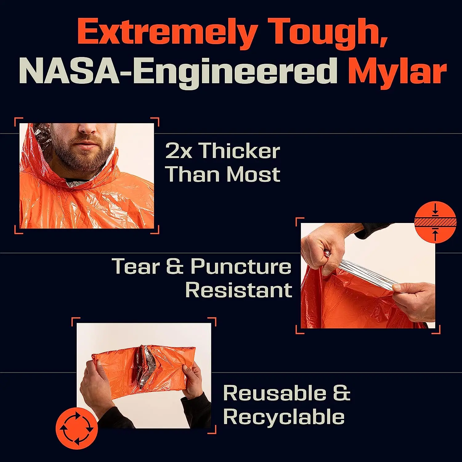LIFE Emergency Survival Poncho - Survival Blanket Reflective のレビューと価格