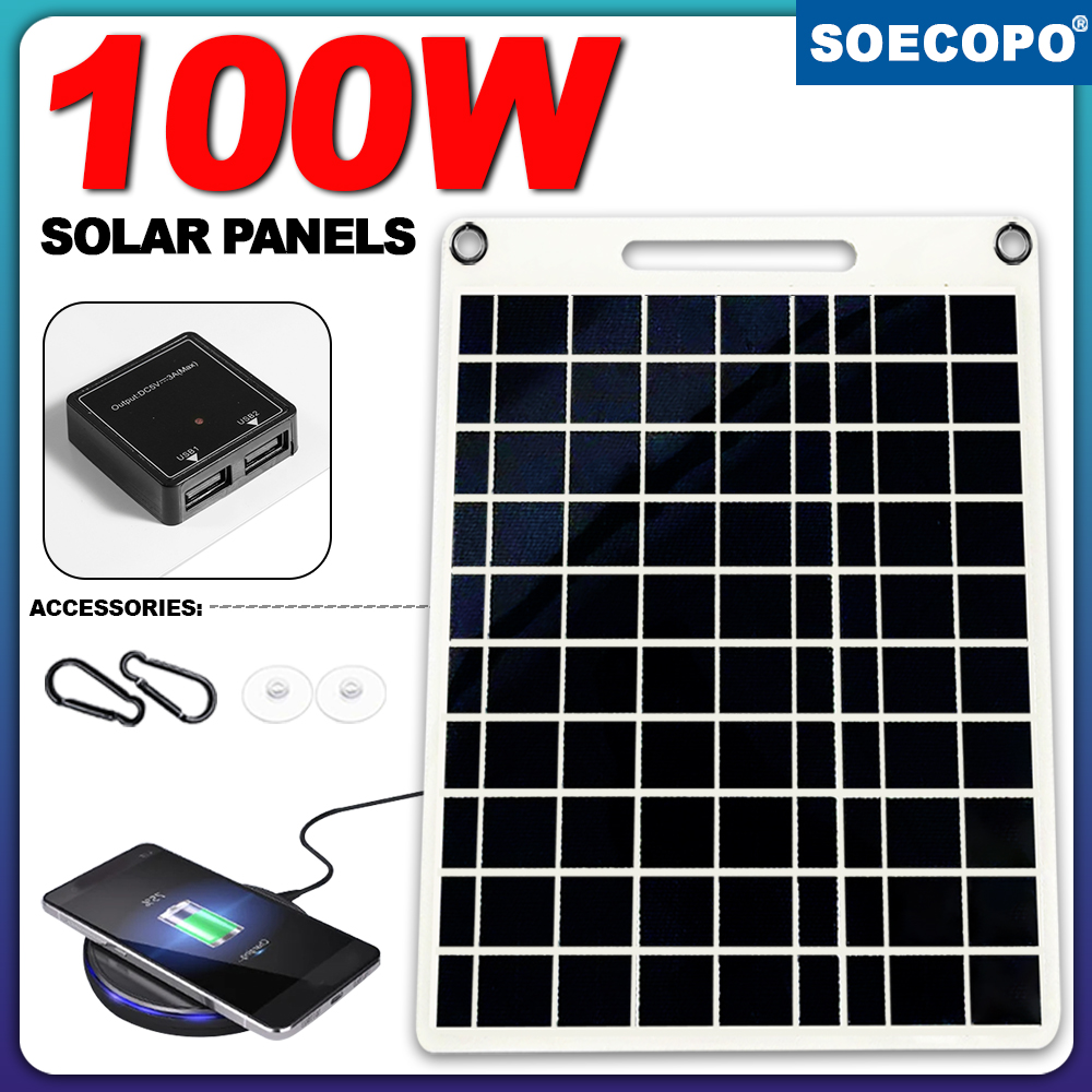 100W Waterproof Solar Panel Po - Solar Emergency Charger のレビューと価格